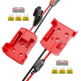 Mwkpw02 Gobrete 2 Pack Milwaukee M18 18v Battery Adapter Kit With Fuses 12awg Wiring Convert
