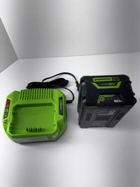 1807502 Greenworks 60v 5.0 Ah Hc Battery And Charger 1807502 Greenworks 60v 5.0 Ah Hc Battery And Charger