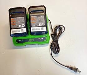 48b25a Greenworks Genuine 48/24 Dual Volt Port Lithium-ion Battery Charger Combo