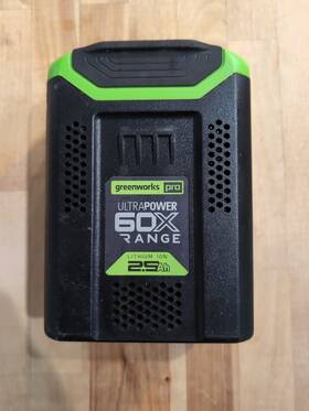 60ba25 Greenworks 2.5ahgreenworks Pro 60v - Used- Fully Functional