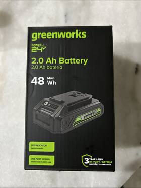 87574645 Greenworks Brand New In Box Powerall 24v 2.0ah Lithium-ion Power Tool Battery