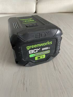 Bab471 Greenworks 80v Lithium Ion Battery 2.5ah Genuine 38min Charge Time O10