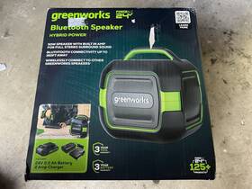 Pa734k Greenworks Brand New Powerall 24v Bluetooth Speaker With Battery And Charger