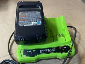 Stk24b410 Greenworks 24v And 4.0ah Usb Battery 4a Dual Slot Charger Starter Kit