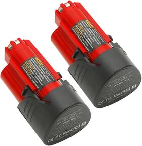 Gwelec Gw03 2 Packs 12v 3.0ah Replacement 3ah Battery Compatible With 48-11-2401 Li-ion Batt
