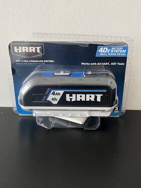 Hart 810022395516 40 Volt 4.0ah Battery - Black Brand New In Package