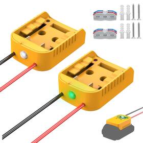 Haseed 797457493621 2 Packs Power Wheel Adapter Compatible With Dewalt 20v Battery Upgraded Powe