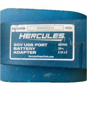 Hercules Hc05b 20v Usb Port Battery Adapter