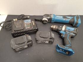 Hcb42b Hercules Combo Kit 2 5.0ah Batteries Charger And Power Tools Drill