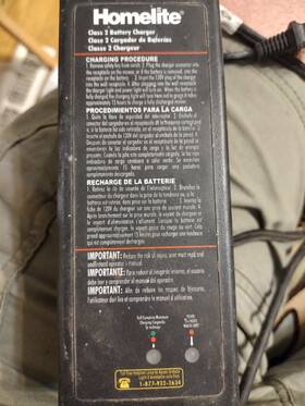Homelite R8426-516201hl Battery Charger 30v Model Nos
