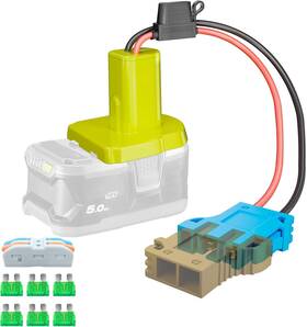 Iixwuq 445011598550 Ryobi 18v Battery Adapter With Harness Connector - Power Wheel Converter