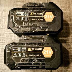 T1850-10 Jexugk 2 Pack 21v Rechargeable Li-ion 4.0ah 4000mah Power Share Battery 503