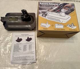 Jjxndo Mil18v10 Adapter For Milwaukee 18v Li-ion Battery Convert To Dyson V10 Vacuum Cleaner