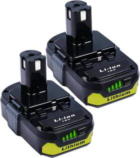 Kingtianle 445032312333 2-pack 4.0ah Lithium-ion Battery For Ryobi 18v Tools Replacement F