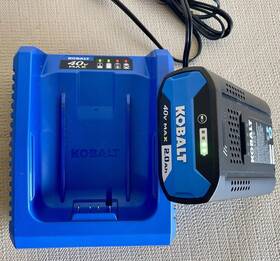 3809903 Kobalt Kobalt-battery And Charger-new Open Box-40-volt 2 Ah Lithium Ion Li-ion