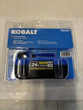 524a-03 Kobalt 6521817 New 24v 5ah Lithium Power Tool Battery Kb 524a-03. Q 0054