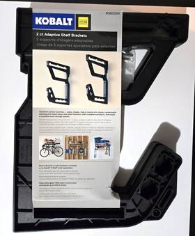 Kobalt 820909573654 New Tools Adaptive Shelf Brackets Heavy Duty 2pc Set Lowes Discontinued