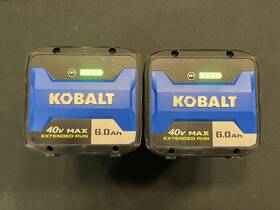 Kb-3640-03 Kobalt Kb 640-03 40v 6.0ah Extended Run Lithium-ion Battery - 2 Pack Lot
