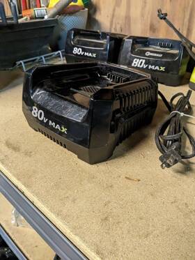 Krc8006 Kobalt 80v Power Equipment Compact Battery Charger - Black