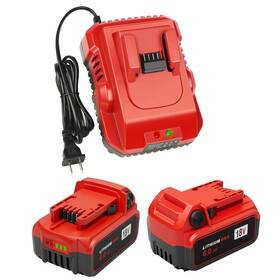 Koomicy-123456 Koomicy 2pack 18v 6.0ah Batteries Replacement For Milwaukee M-18 Battery And 1 Charge