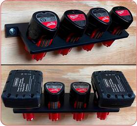 Ldk Smart Solutions 445036314371 Battery Holder For Milwaukee M12 12v Storage Fo