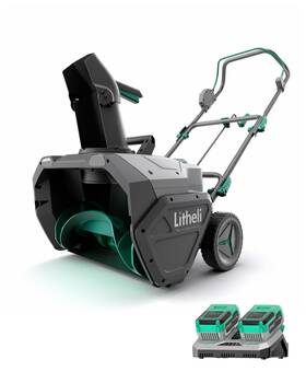 E1sb47100-vcus-01 Litheli 2x20v Cordless Snow Blower 20ftft Brushless Electric Thrower Wheels