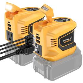 Livowalny Sku070210004 Power Inverter 200w 20v To 110v Adapter With Usb Typec And Ac Outlet
