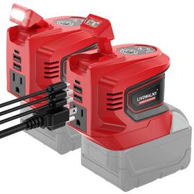 Livowalny Sku070220004 2 Packs Power Inverter Compatible With Milwaukee 18v Real 200w Bat