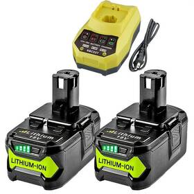 2xp193-117 Lizone 18 Volt 7ah Batteries Kit For Ryobi 18v 2.0ah Battery And Charger Combo