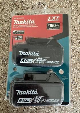 Bl1850b-2 Makita 512545 18v Lxt Battery 5.0ah 2 Pack #bl1850b-2 Lithium Ion
