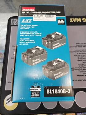 Gep023021 Makita Bl1840b-3 18v Lxt 4ah Battery 3 Pack