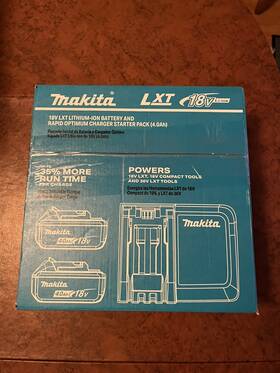 Bl1840bdc2x Makita 18 Volt 2 Each 4ah Batteries And Charger - Nib New
