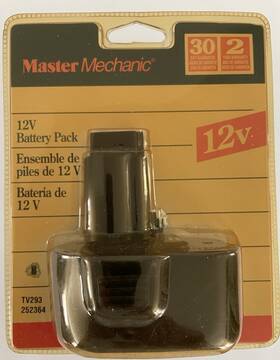 252364 Master Mechanic 12 Volt Battery #252364 Sealed Use With Tv250 Drill/driver