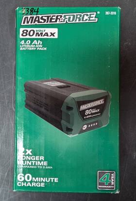 267-3316 Masterforce 80v Li-ion 4.0ah Battery Pack Brand New