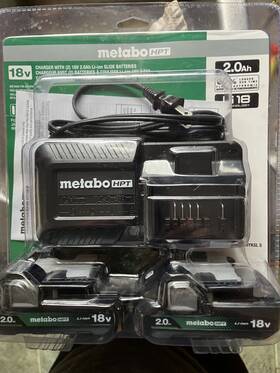 18yfsls Metabo Hpt 18yfsl 2 Pack Of 2.0 Ah Batteries And Uc Battery Charger Brand New