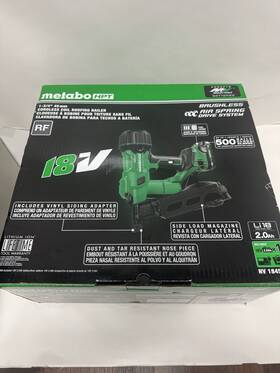 Nv1845da Metabo Hpt Coil Roofing Nailer 1-3/4 Inch - Brand New Cordless
