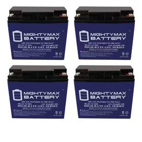 Lpx12-20 Mighty Max Battery 313037817856 12-volt 22ah Gel Replacement For Leoch - 4 Pack