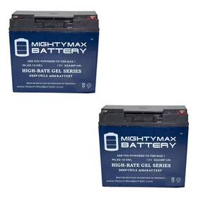 Mighty Max Battery 445043770788 12-volt 22ah Gel Replacement For Leoch Lpx12-20 - 2 Pack