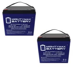 Mighty Max Battery 711181354379 12-volt 55 Ah Gel 2-pack
