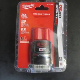 Milwaukee 045242472611 M12 Redlithium 3.0ah Compact Battery Pack - 48-11-2430