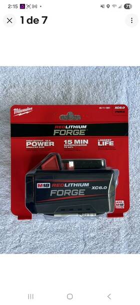 Milwaukee 313039746710 M18 18v Lithium-ion Redlithium Forge 6.0 Ah Battery Pack Brand New On