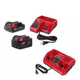 Milwaukee 313041470405 M18 18-volt Lithium-ion Starter Kit With 1 5.0ah And 2.0 Ah Battery Cha