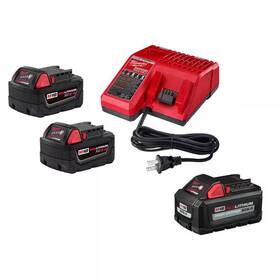 Milwaukee 313044818877 M18 18-volt Lith-ion High Output Battery Pack 6. 0ah With 2 5.0 Ahbatt