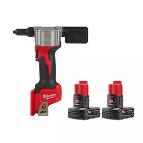 Milwaukee 313045652692 M12 12-volt Lithium-ion Cordless Rivet Tool With 3.0 Ah Battery Pack 2-pack