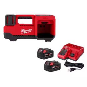 Milwaukee 313057725766 M18 18-volt Lithium-ion Cordless Inflator With 2 5.0ah Batteries And