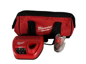 48-59-2401 Milwaukee 427103091095 48-11-2401 M12 Battery With Charger Bag