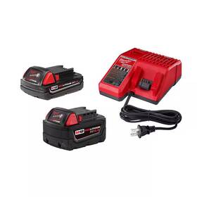Milwaukee 445043789711 M18 18v Starter Kit With One 5.0 Ah And 2.0 Battery Charger