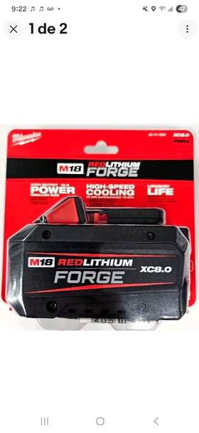 Milwaukee 445044196167 New Original M18 18v Lithium-ion Redlithium Forge 6.0 Ah Battery Pack
