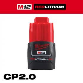Milwaukee 445045515561 M12 12v 2.0ah Compact Battery Pack Redlithium Fade-free Power Fuel Gauge New