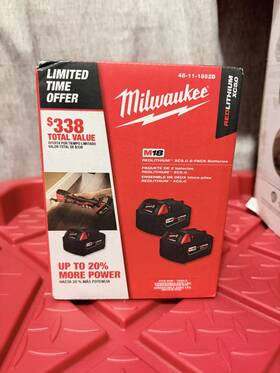 Milwaukee 48-11-1852b M18 Xc5.0 Battery 2 Pack